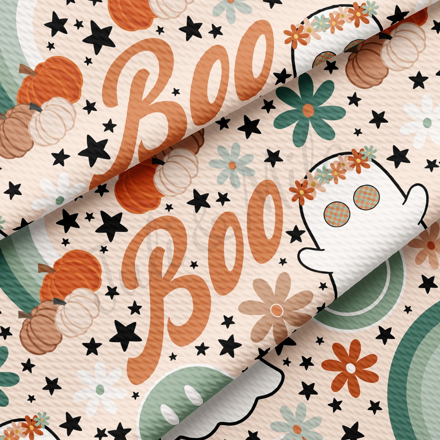 Boo Ghosts  Bullet Textured Fabric AA936