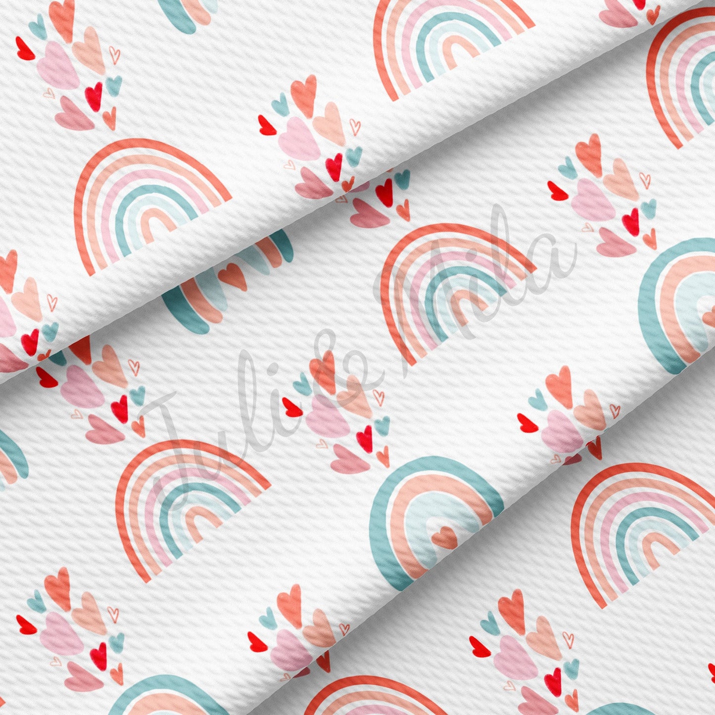 Valentines Day Rainbow  Bullet Fabric AA1071