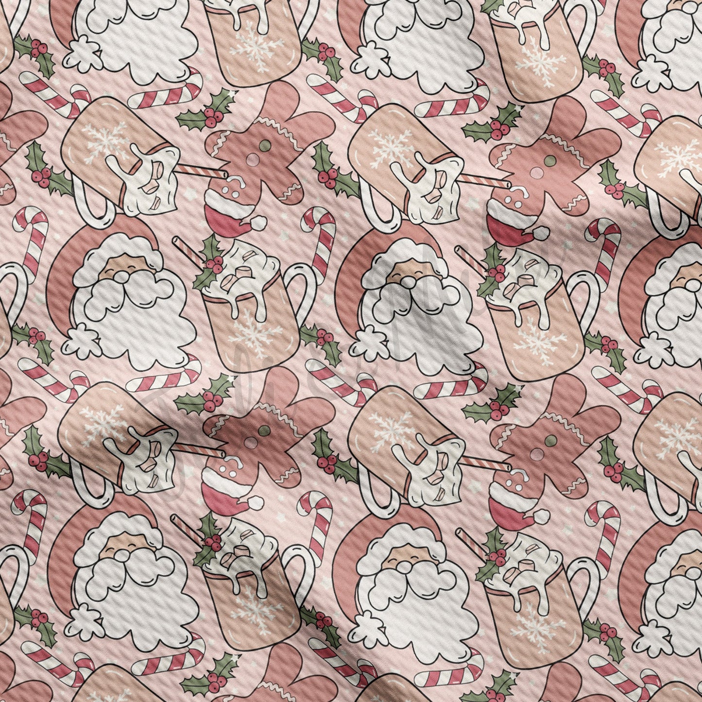 Christmas Santa  Bullet Textured Fabric  AA1075
