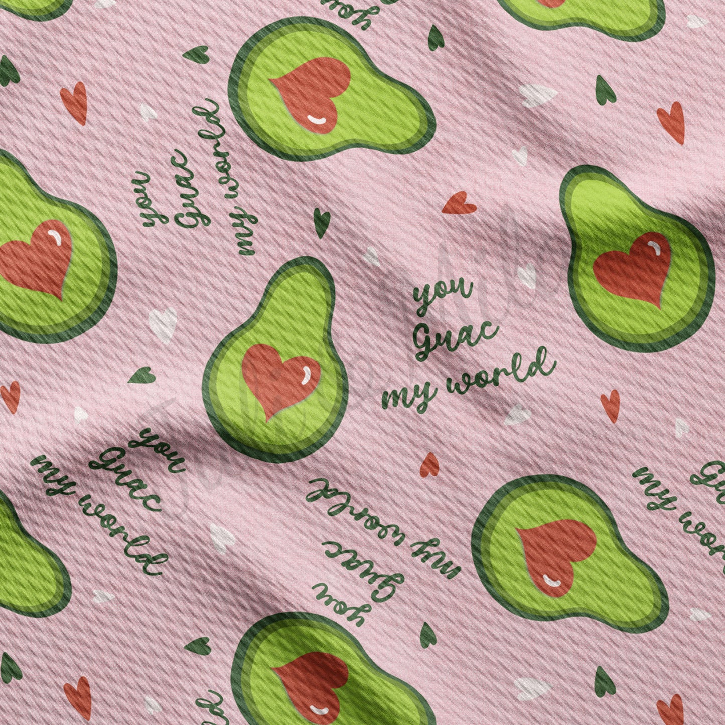 You Guac My World Valentines Day Bullet Textured Fabric AA1132