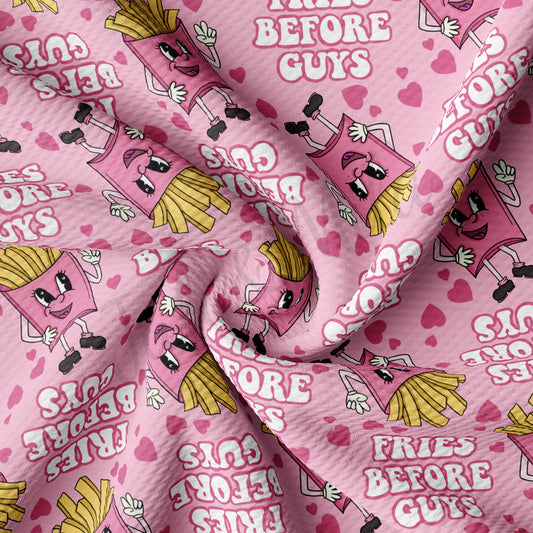 Fries Before Guys Valentines Day  Bullet Fabric AA1153