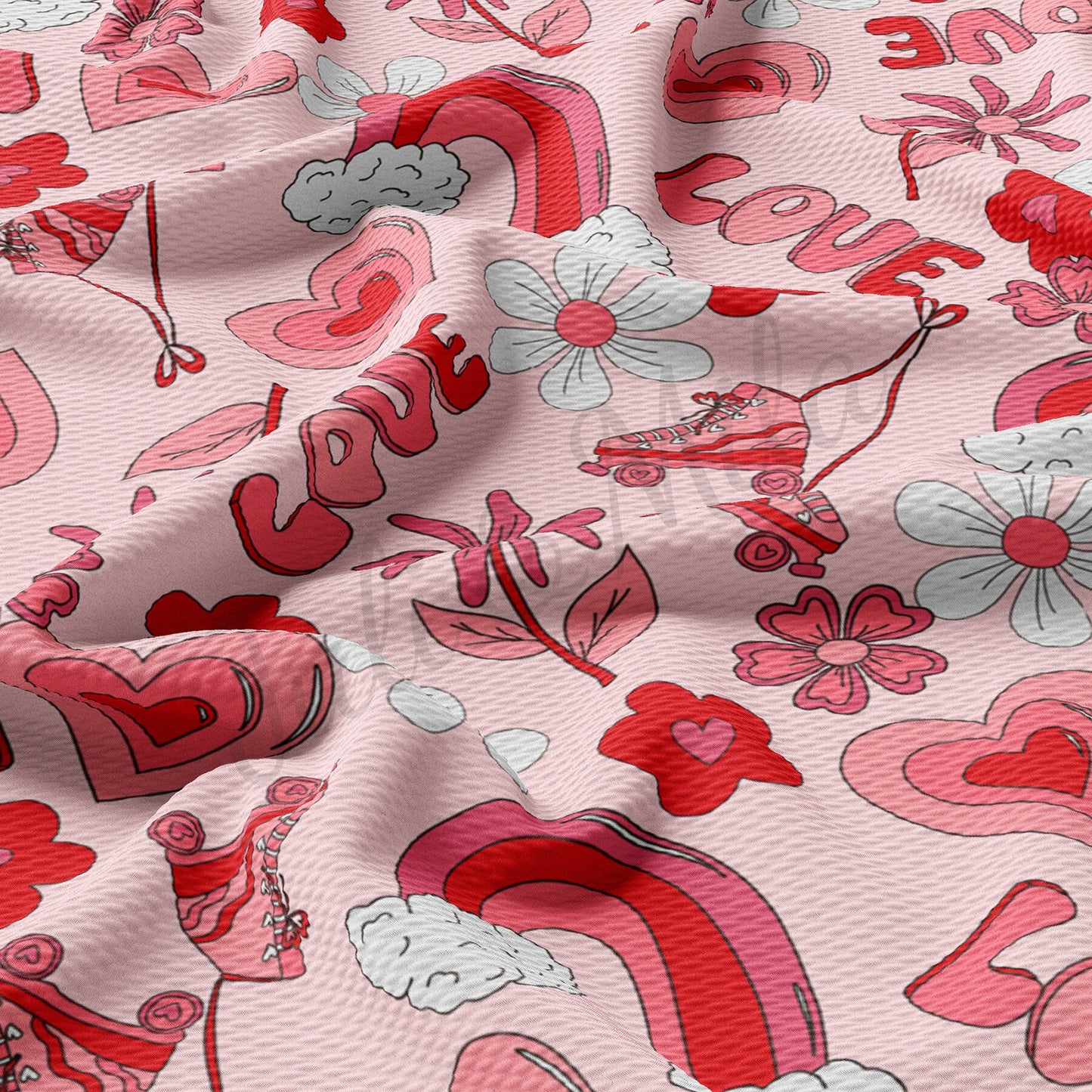 Valentines Day Bullet Textured Fabric  AA1220