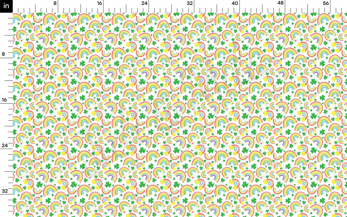 Lucky Rainbow St Patricks Day Bullet Fabric AA1232