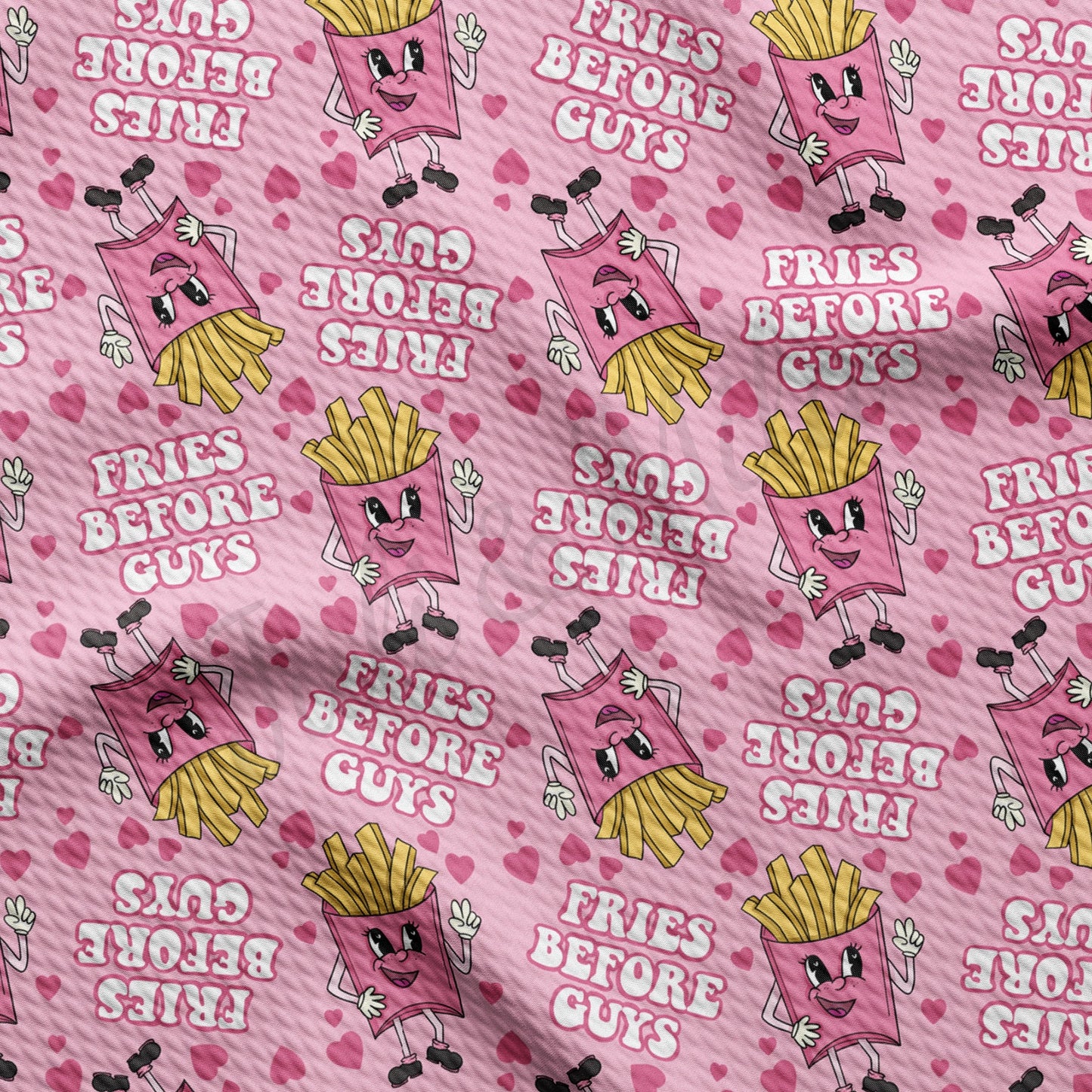 Fries Before Guys Valentines Day  Bullet Fabric AA1153