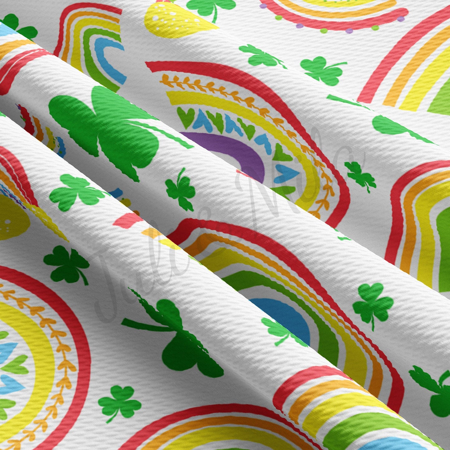 Lucky Rainbow St Patricks Day Bullet Fabric AA1232