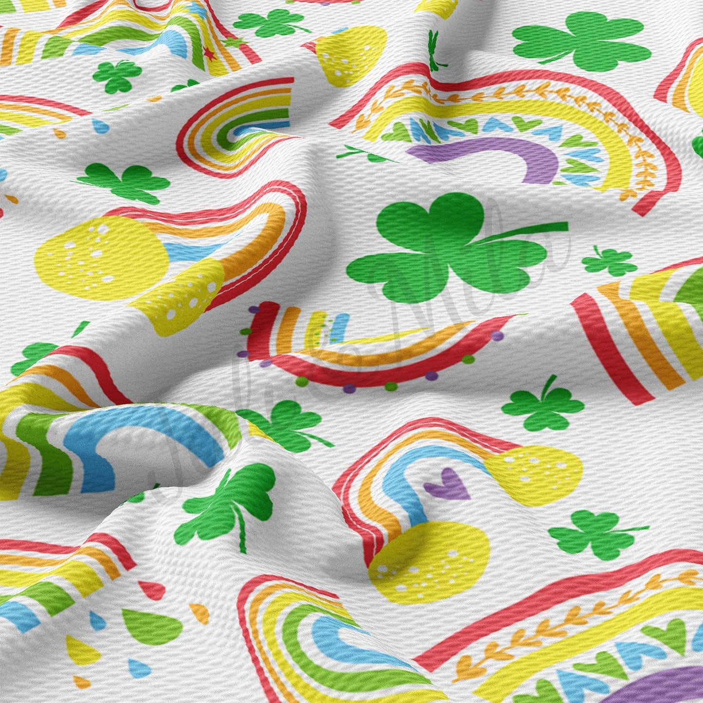 Lucky Rainbow St Patricks Day Bullet Fabric AA1232