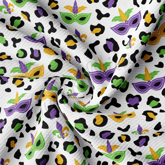 Mardi Gras Printed Bullet Textured Fabric AA1359