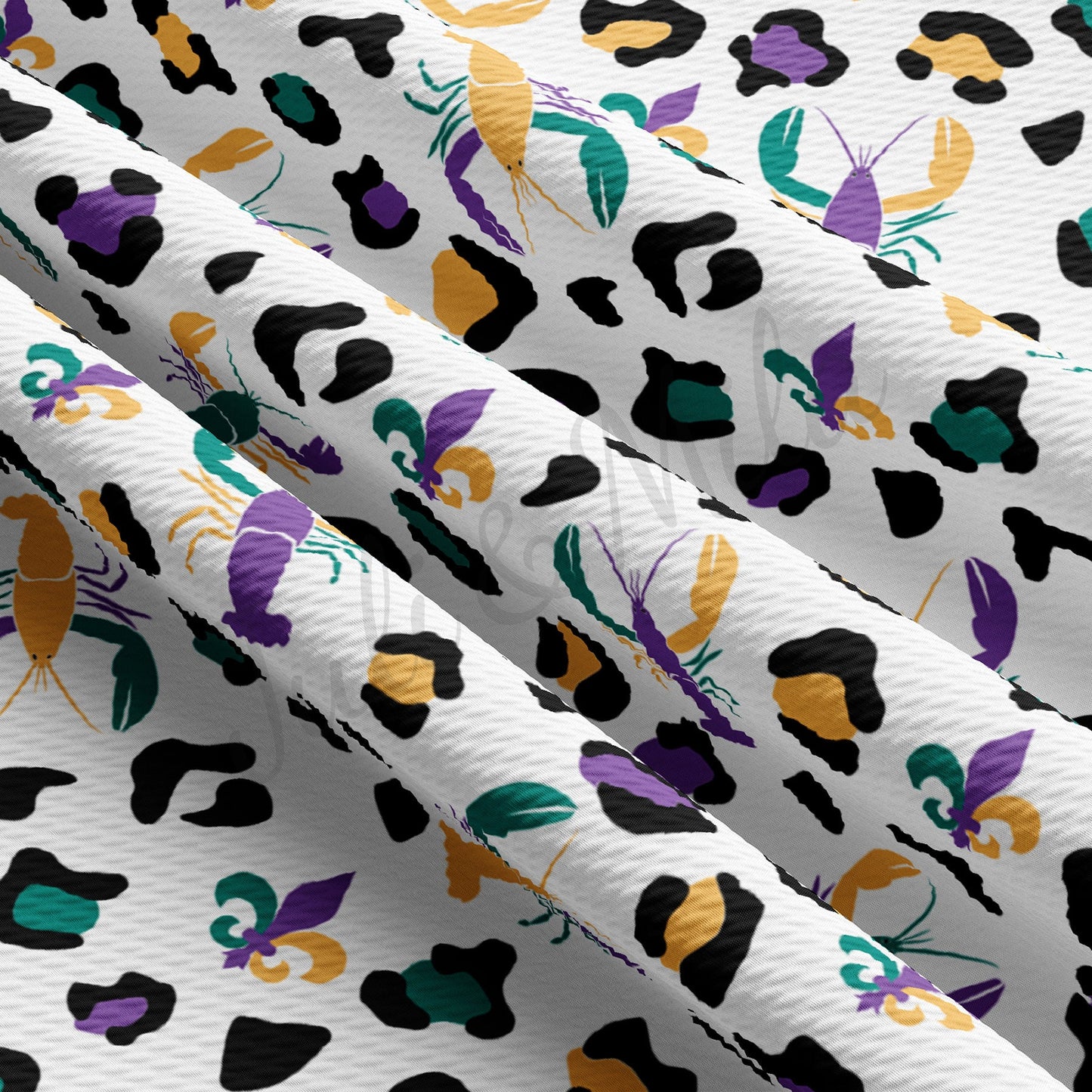 Mardi Gras Printed  Bullet Textured Fabric AA1364