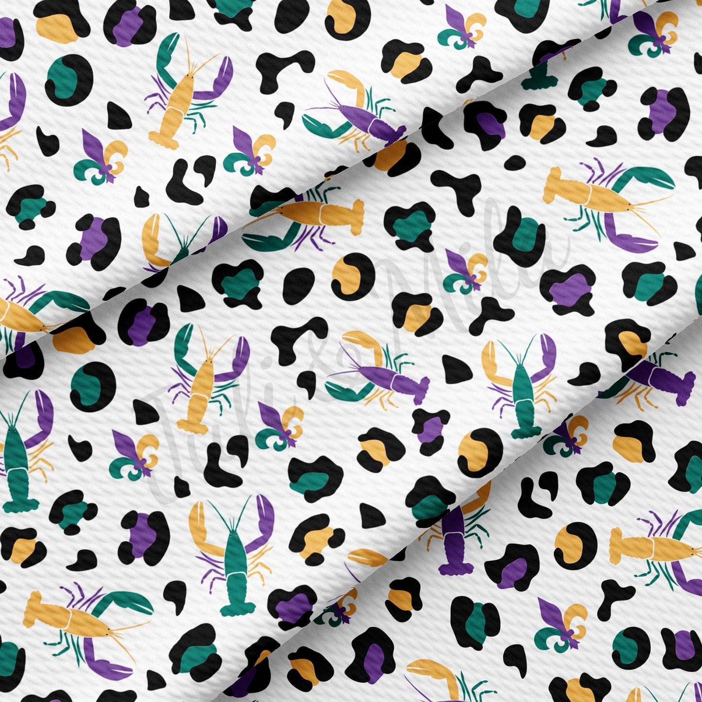 Mardi Gras Printed  Bullet Textured Fabric AA1364