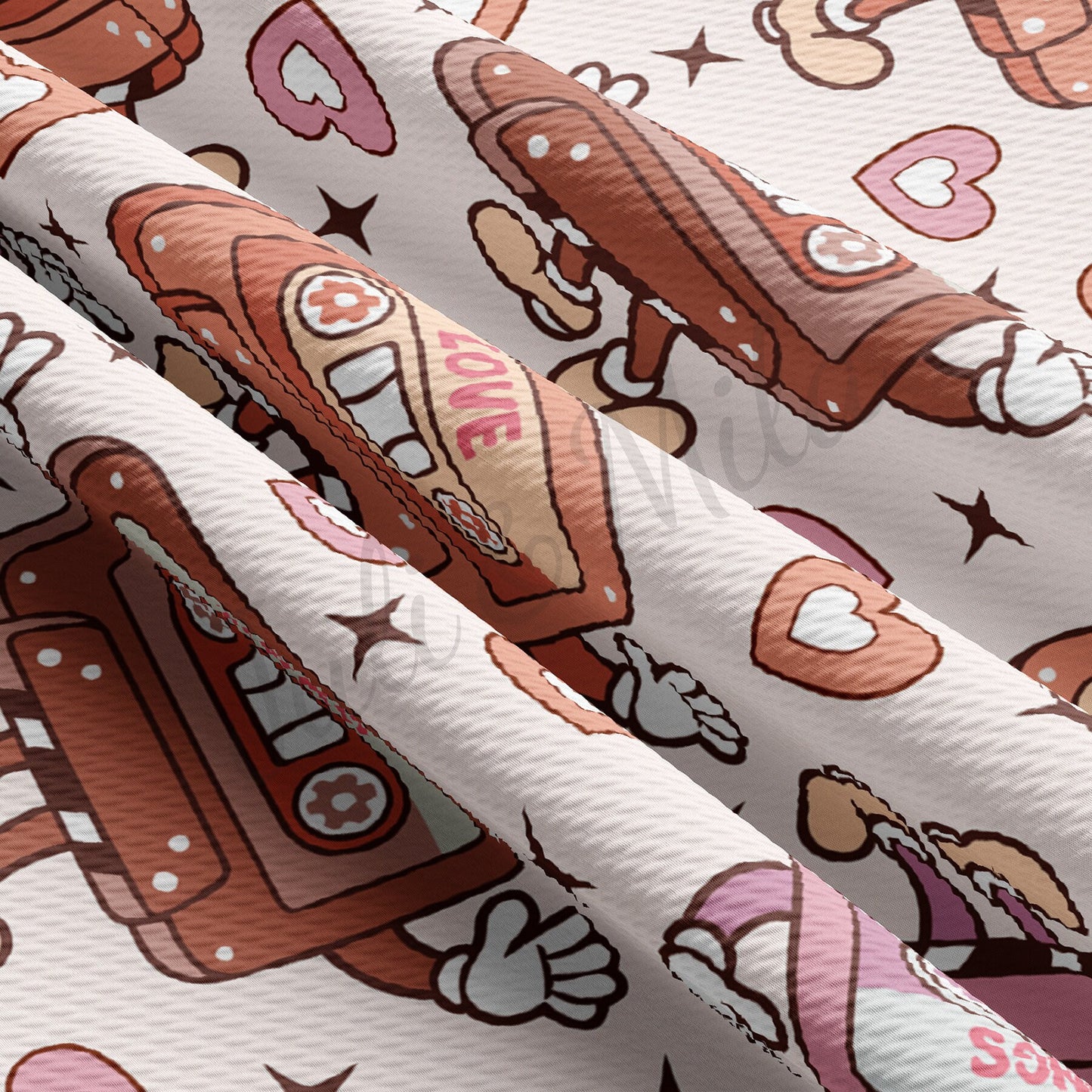 Valentines Day  Bullet Textured Fabric AA1296