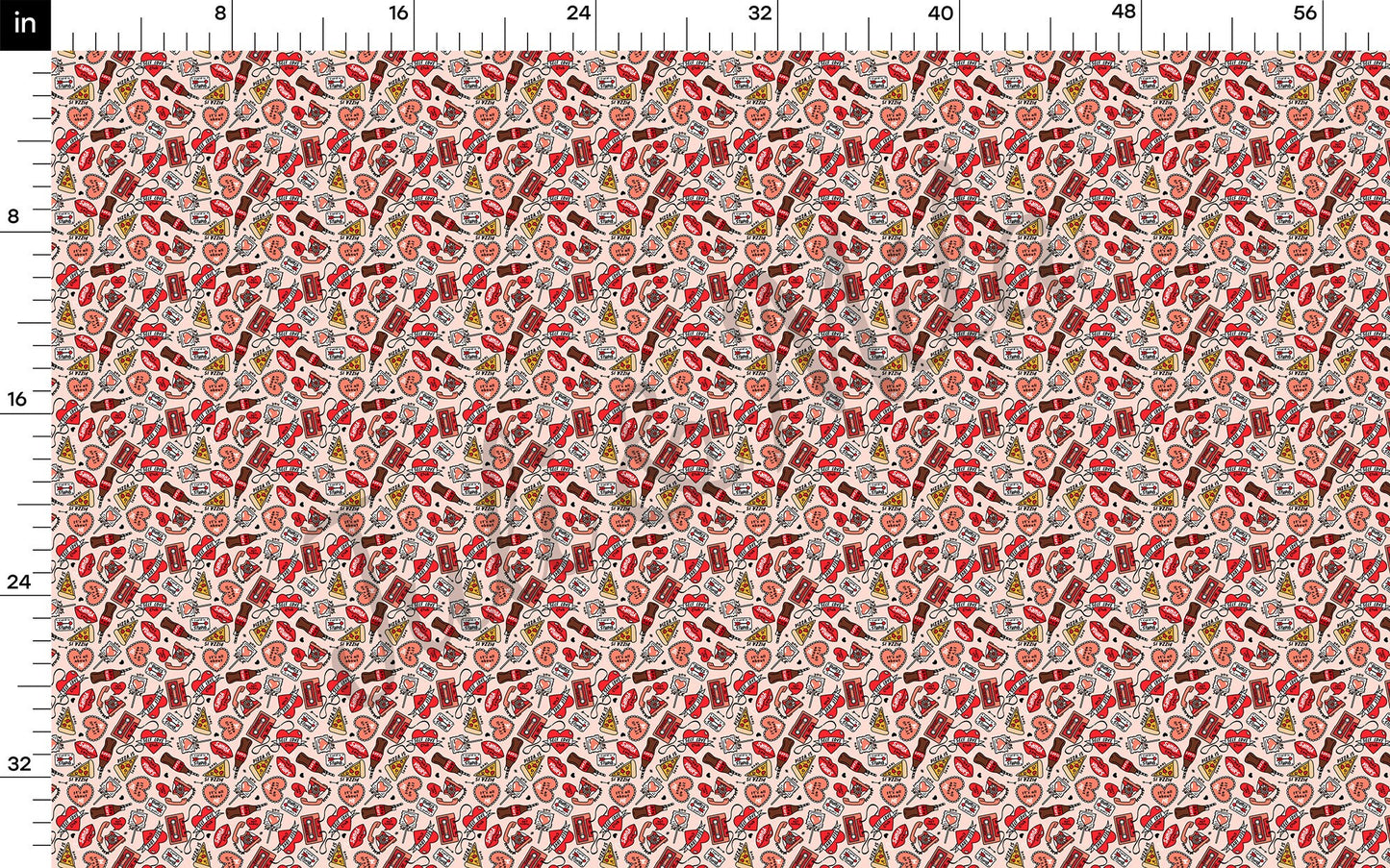 Valentines Day  Bullet Textured Fabric AA1303