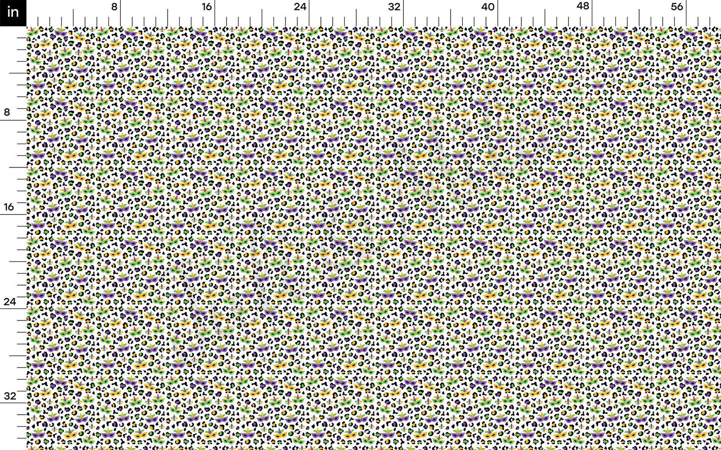 Mardi Gras Printed Bullet Textured Fabric AA1359