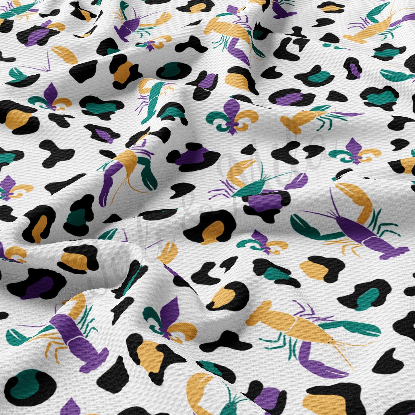 Mardi Gras Printed  Bullet Textured Fabric AA1364