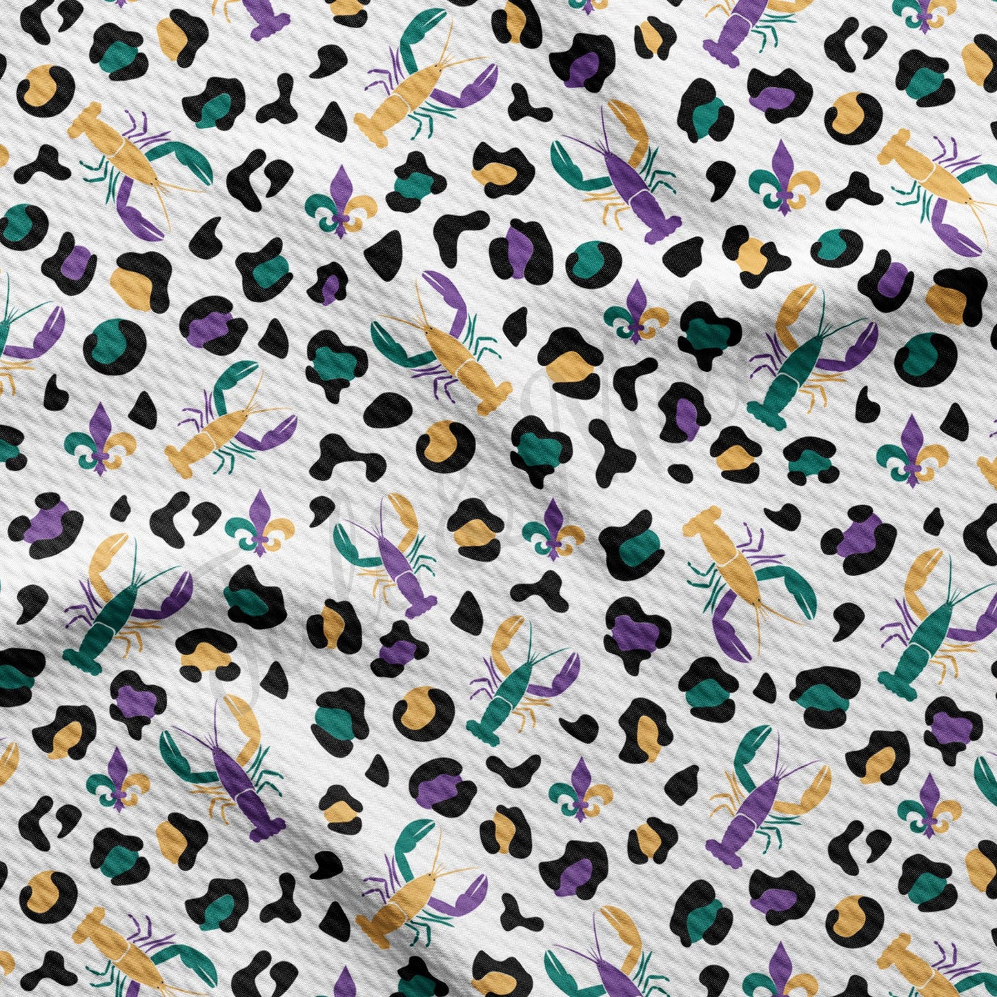 Mardi Gras Printed  Bullet Textured Fabric AA1364