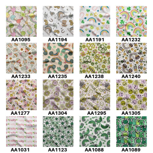 St. Patrick's Day Printed Liverpool Bullet Textured Fabric by the yard 4Way Stretch Solid Strip Thick Knit Jersey Liverpool Fabric9