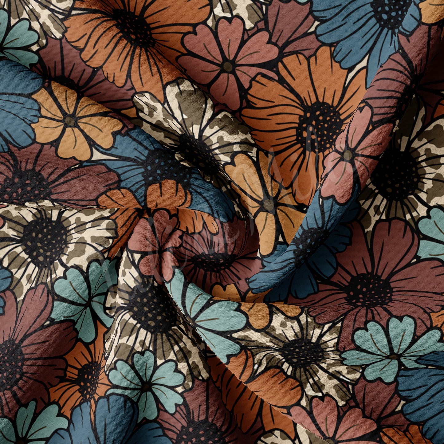 Floral Bullet Textured Fabric  AA1376