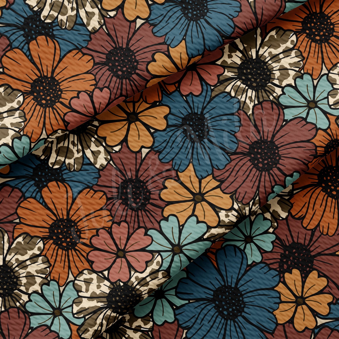 Floral Bullet Textured Fabric AA1376