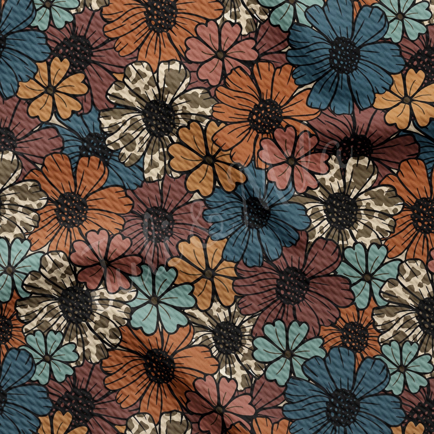 Floral Bullet Textured Fabric  AA1376