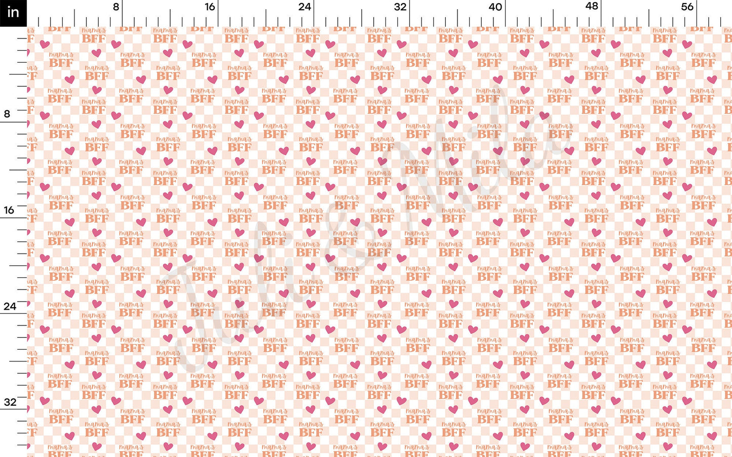 Mamas BFF Mothers Day Bullet Textured Fabric AA1396