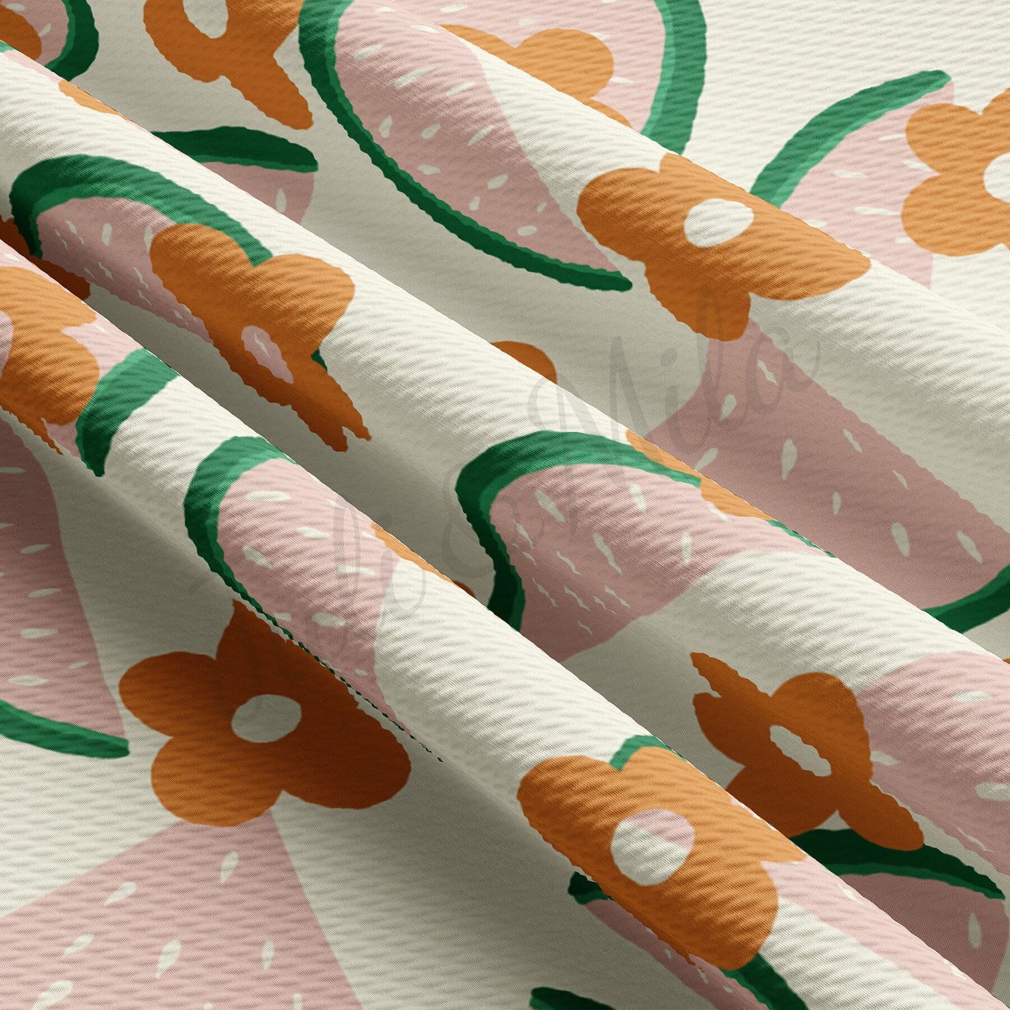 Watermelon Summer Bullet Textured Fabric  AA1406