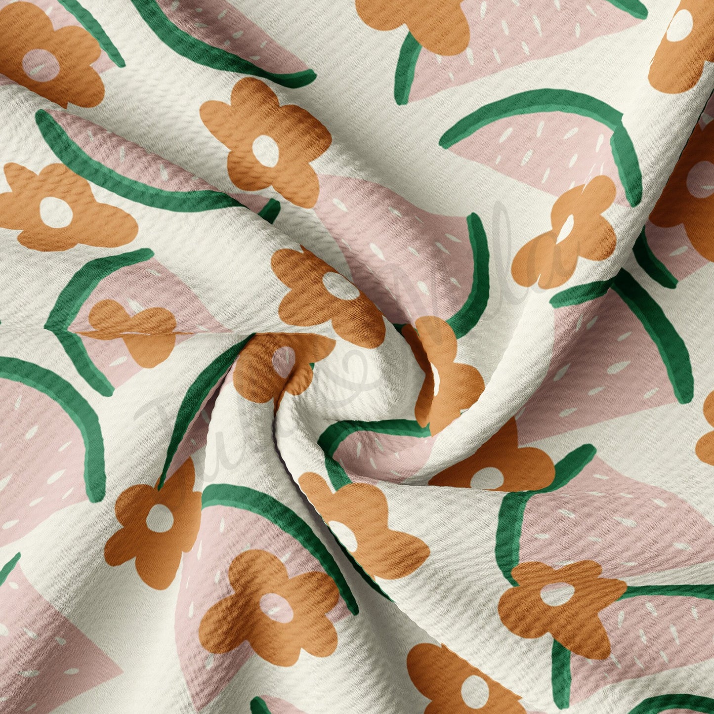 Watermelon Summer Bullet Textured Fabric  AA1406