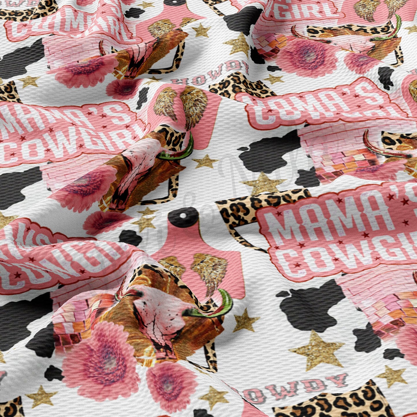 Mamas Cowgirl Bullet Textured Fabric AA1426