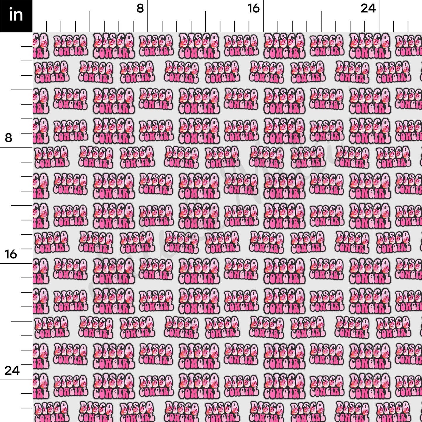 Disco Cow Girl  Bullet Textured Fabric AA1429