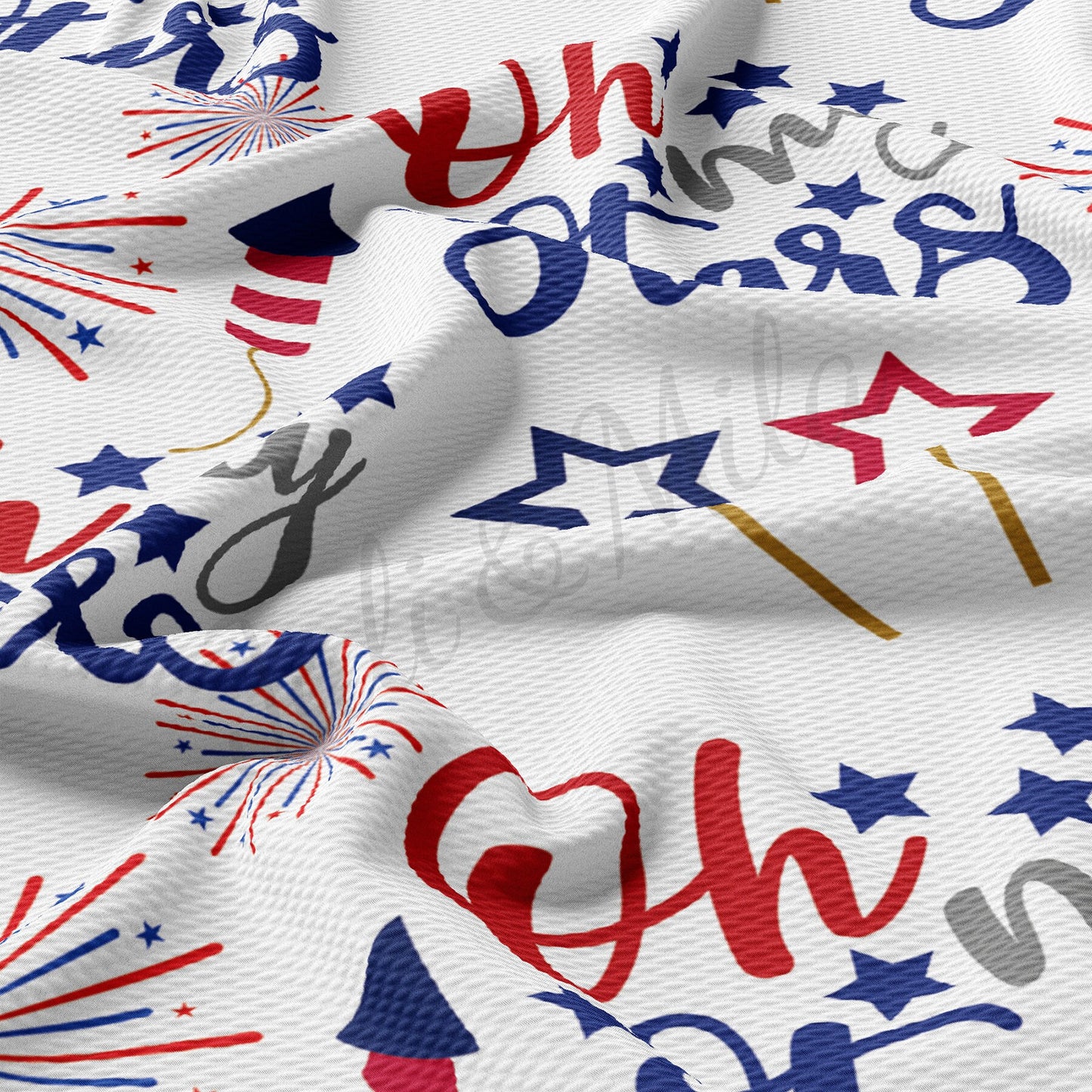 Oh my Stars Patriotic 4th of July Bullet Textured Fabric AA1449