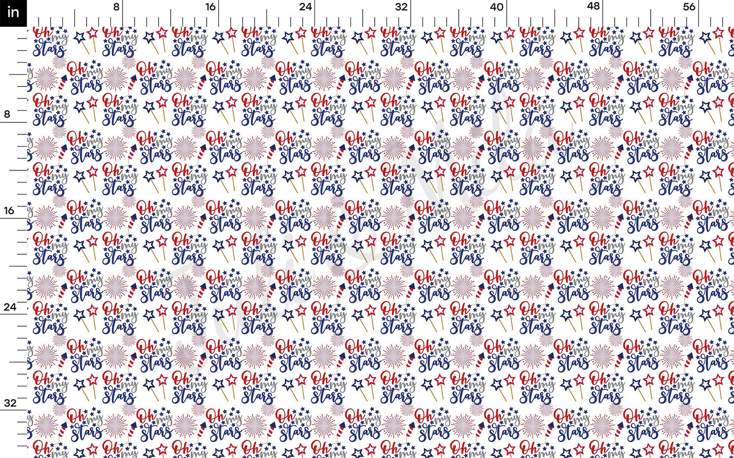 Oh my Stars Patriotic 4th of July Bullet Textured Fabric AA1449