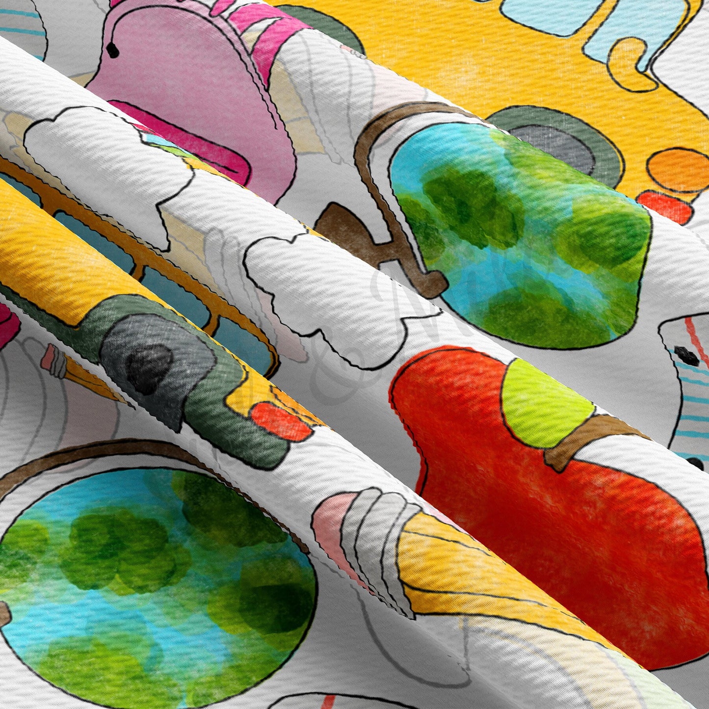 Back To School Bullet Textured Fabric AA1468