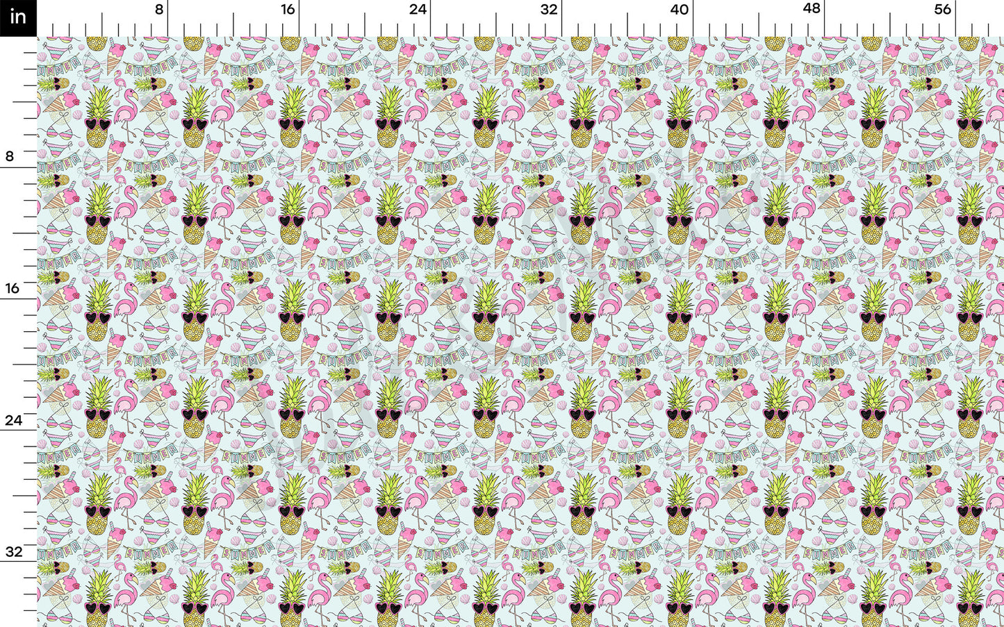 Summer Flamingo  Bullet Textured Fabric AA1473