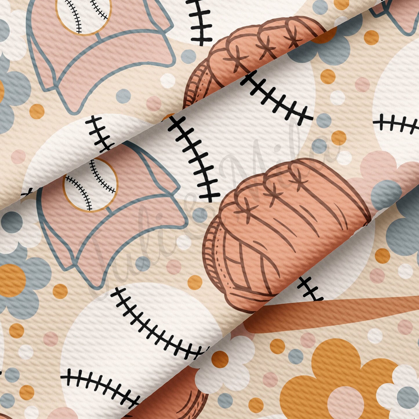 Baseball Bullet Textured Fabric  AA1415