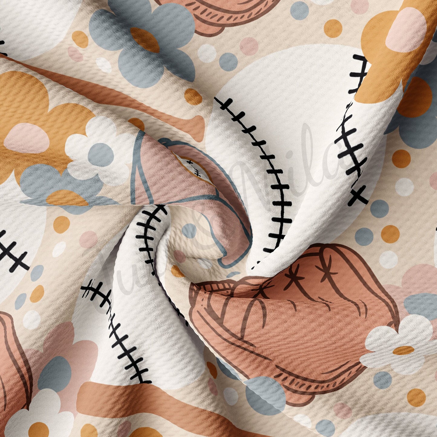 Baseball Bullet Textured Fabric  AA1415