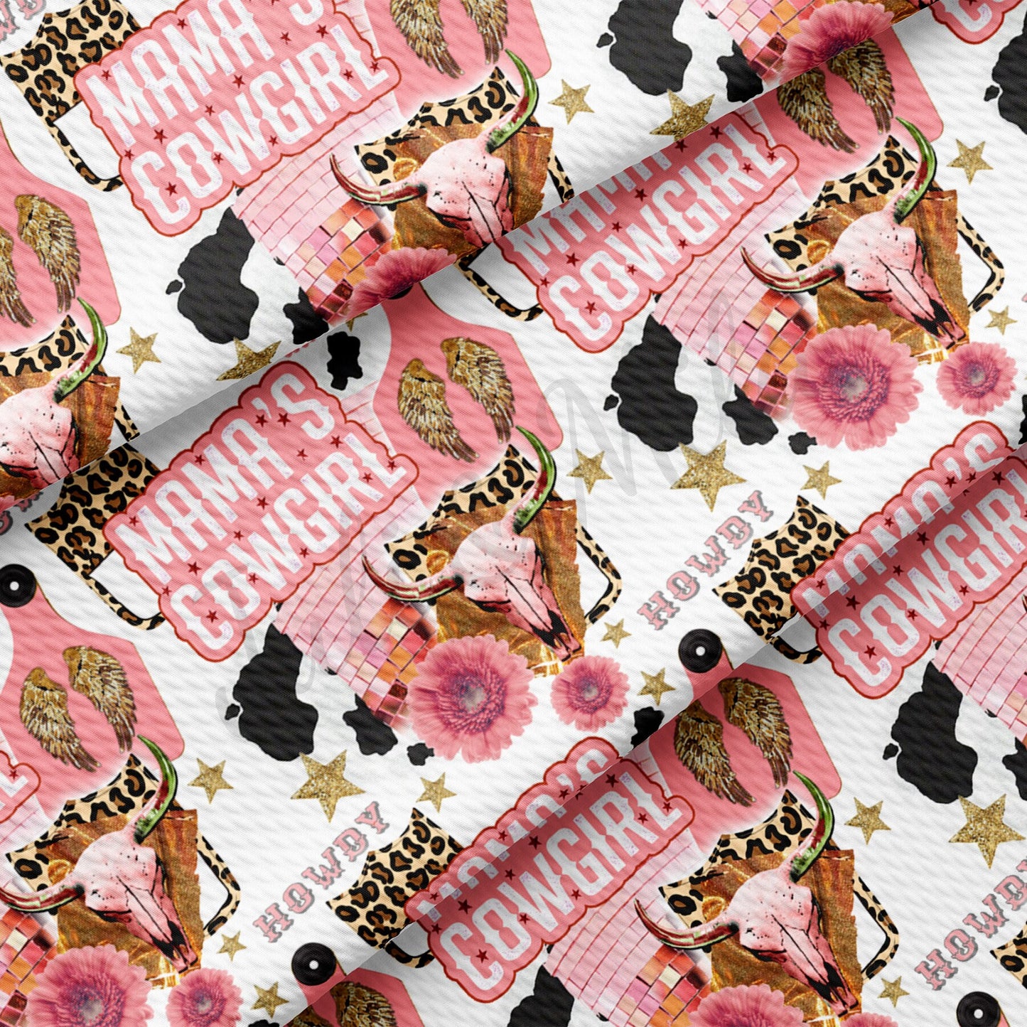 Mamas Cowgirl Bullet Textured Fabric AA1426