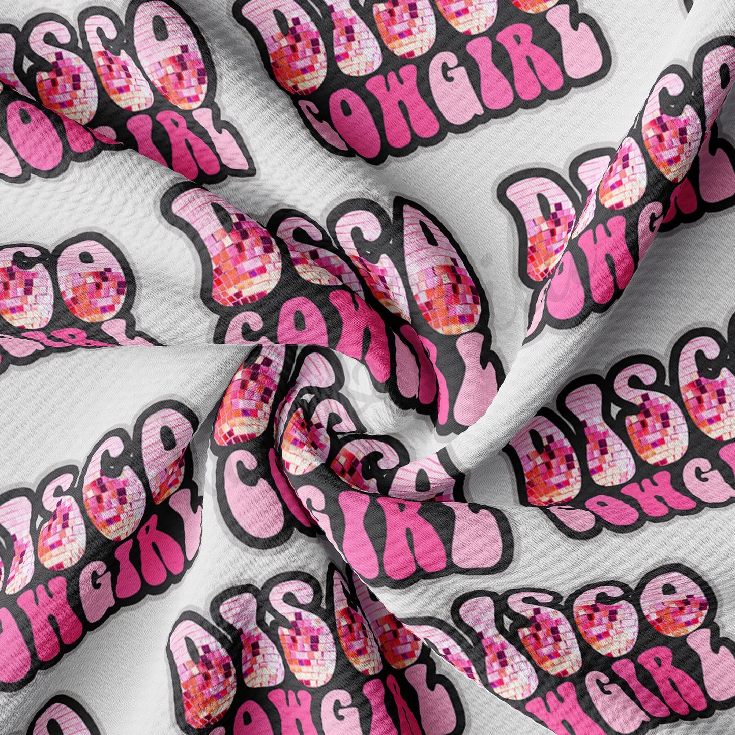 Disco Cow Girl  Bullet Textured Fabric AA1429