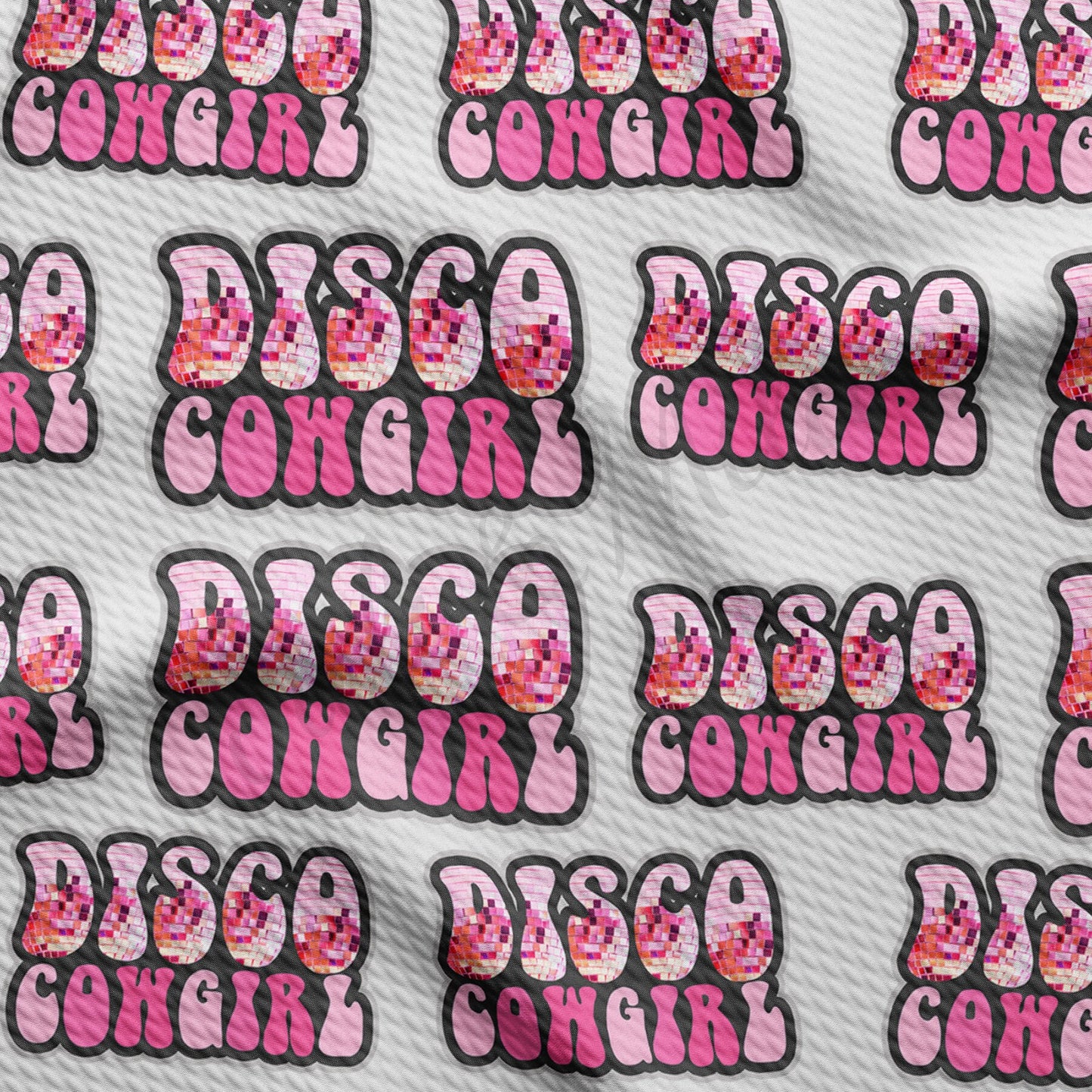 Disco Cow Girl  Bullet Textured Fabric AA1429