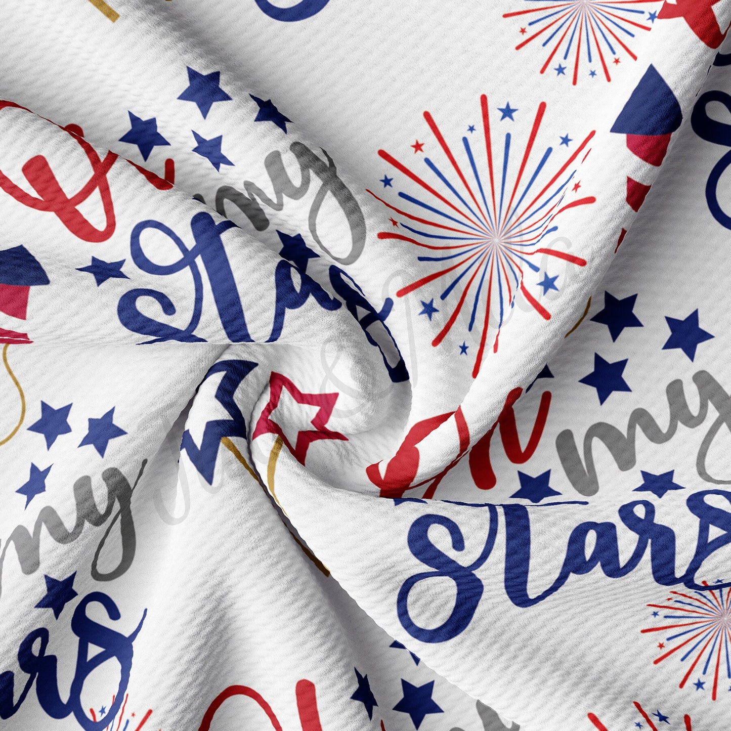 Oh my Stars Patriotic 4th of July Bullet Textured Fabric AA1449