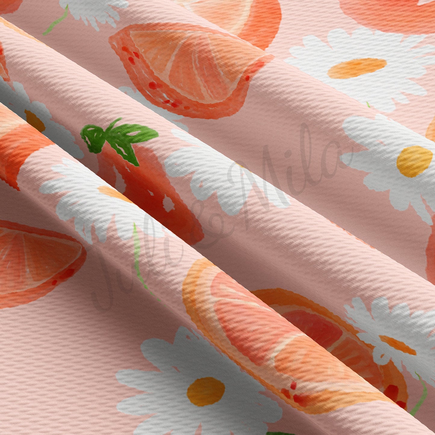 Peach Summer Bullet Textured Fabric AA1450