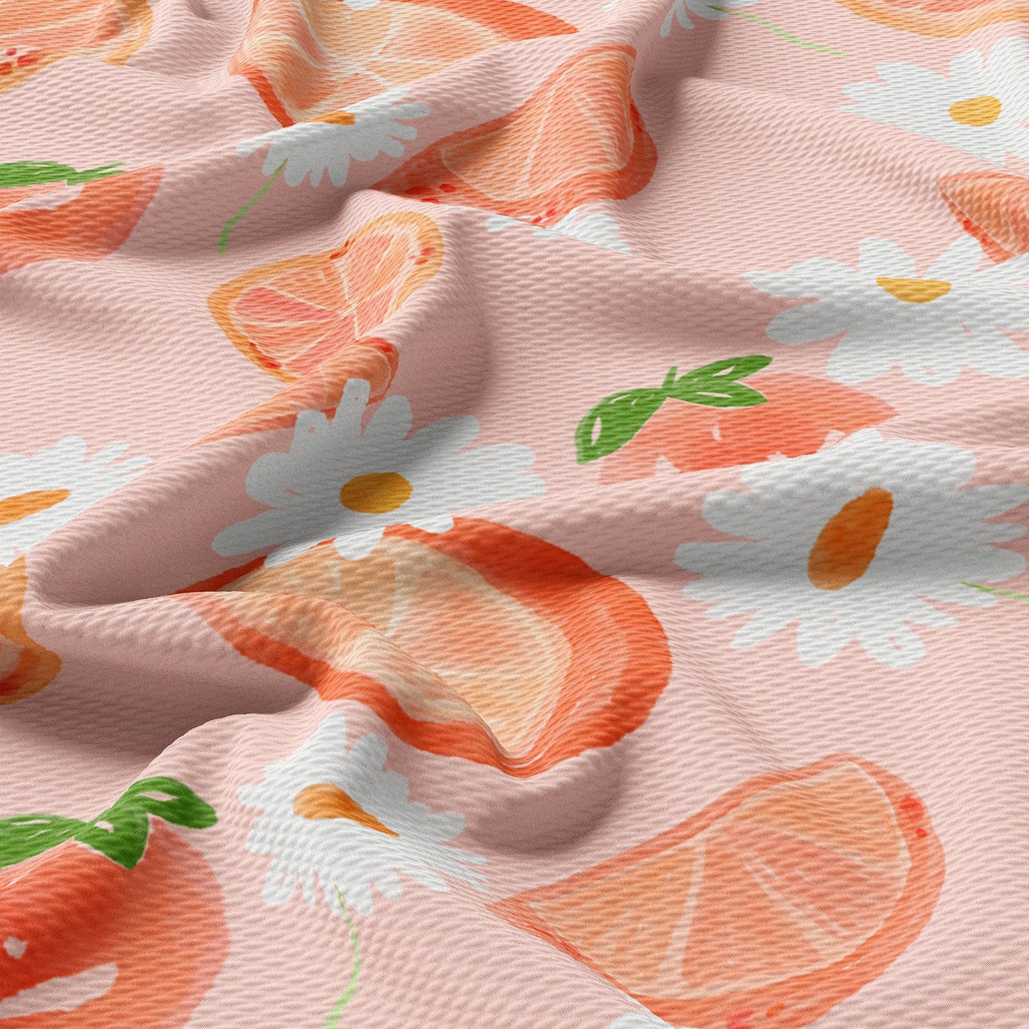 Peach Summer Bullet Textured Fabric AA1450