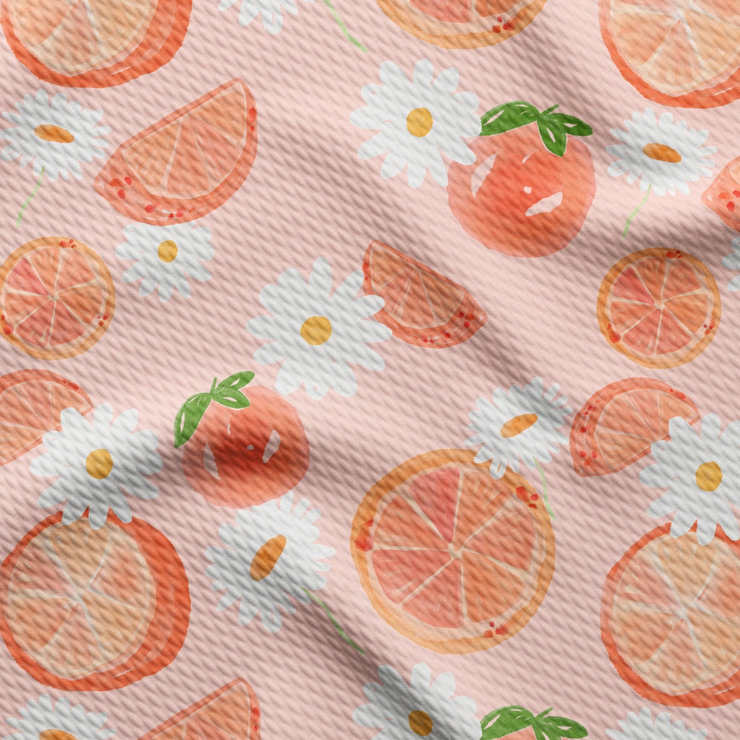 Peach Summer Bullet Textured Fabric AA1450