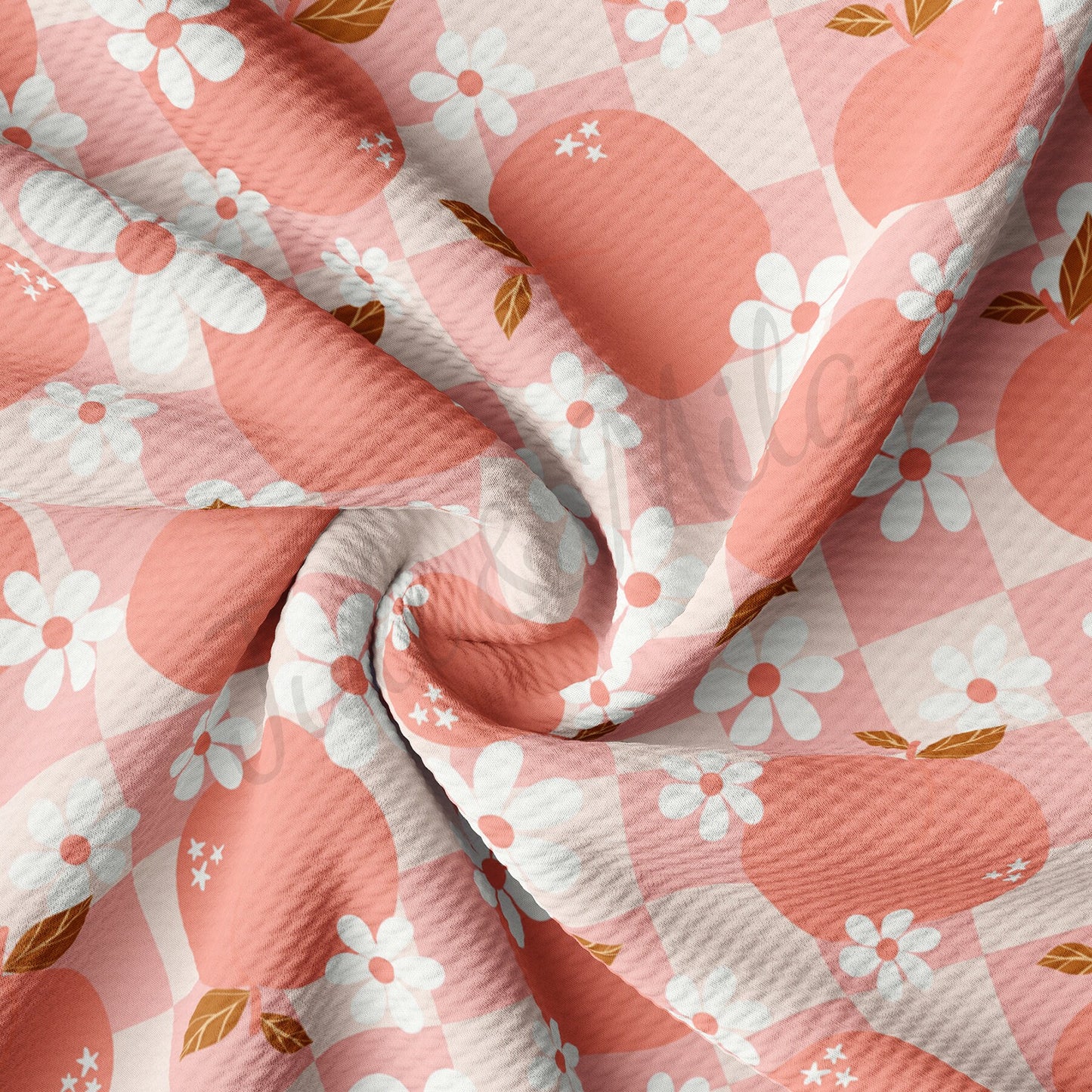Peach  Bullet Textured Fabric AA1493