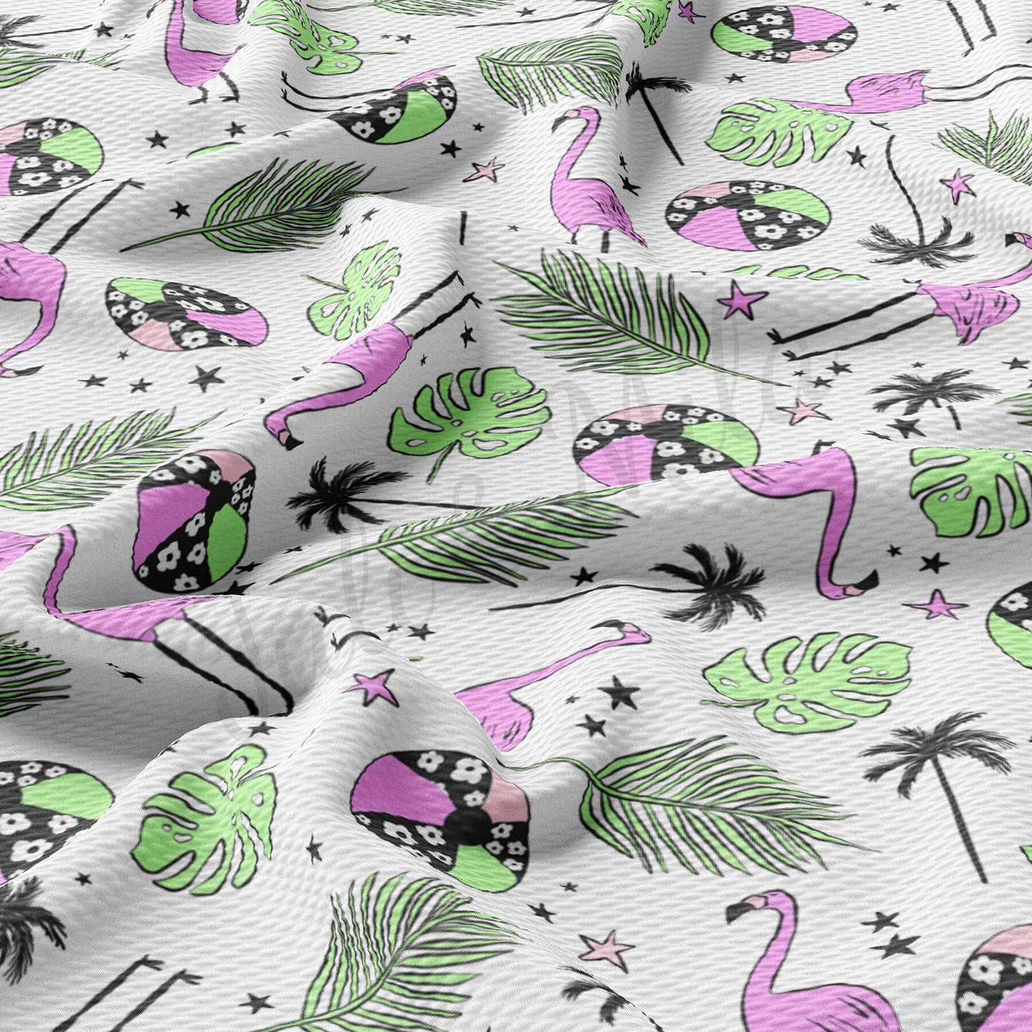 Flamingo Summer  Bullet Textured Fabric AA1496