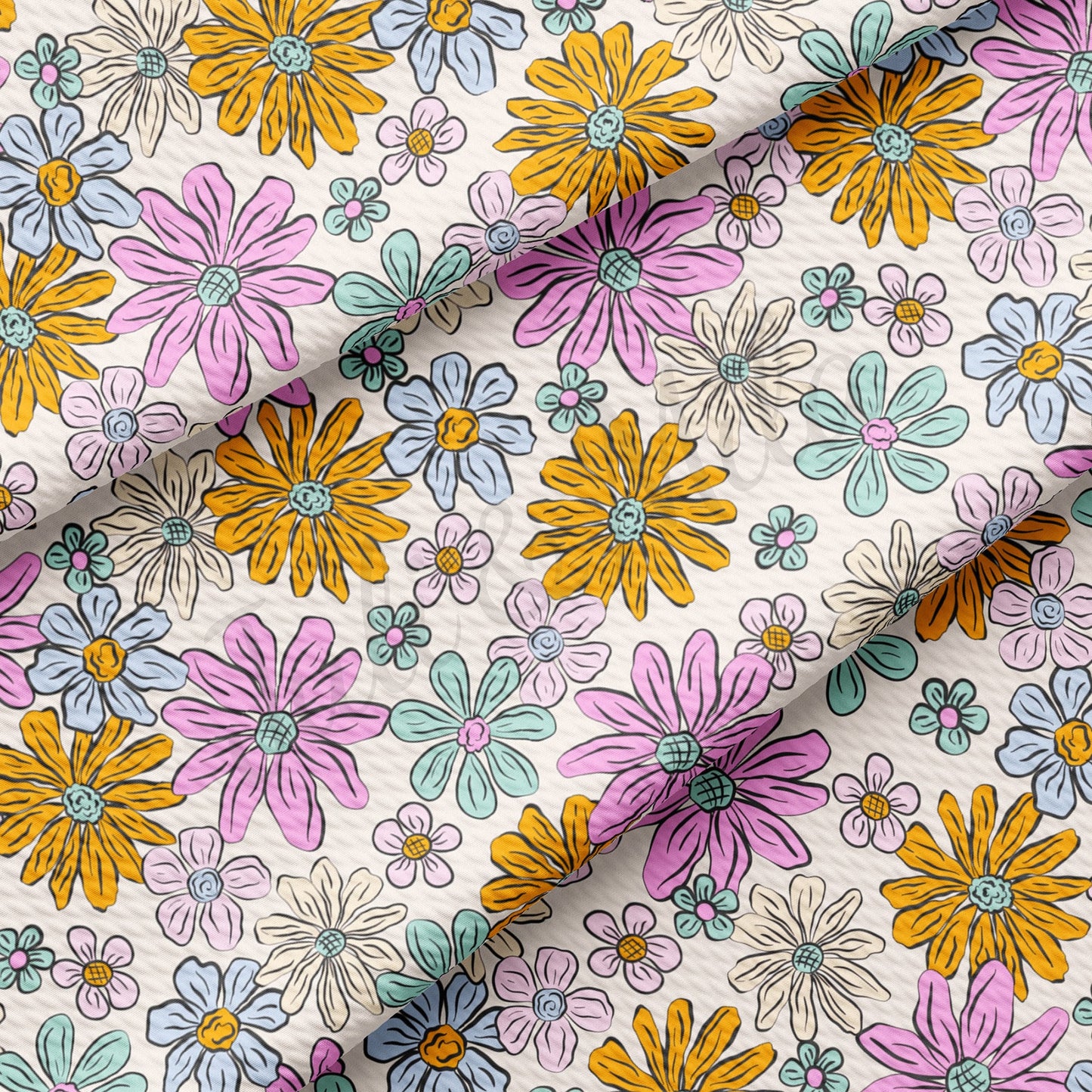 Floral Bullet Textured Fabric AA1499