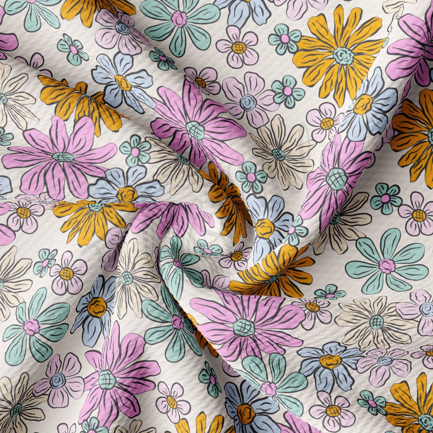 Floral Bullet Textured Fabric AA1499