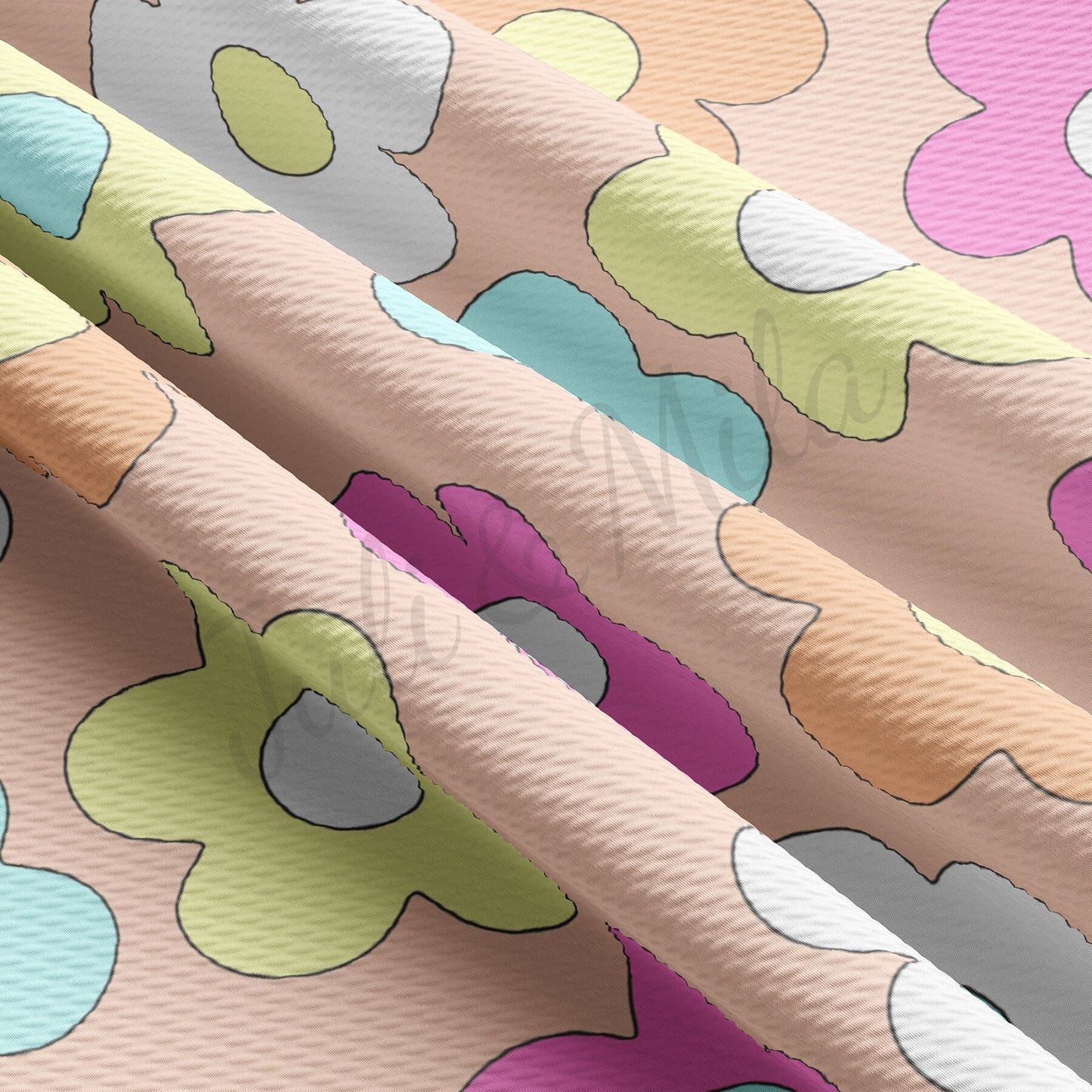 Floral  Bullet Textured Fabric AA1500