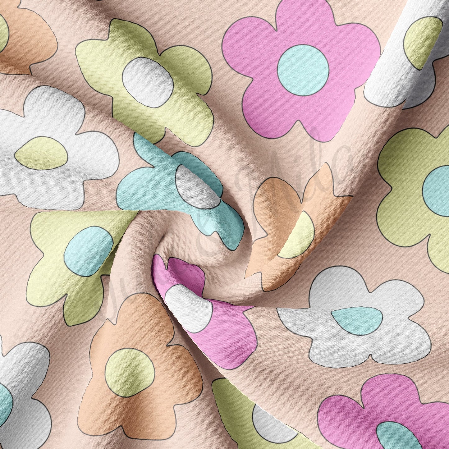 Floral  Bullet Textured Fabric AA1500