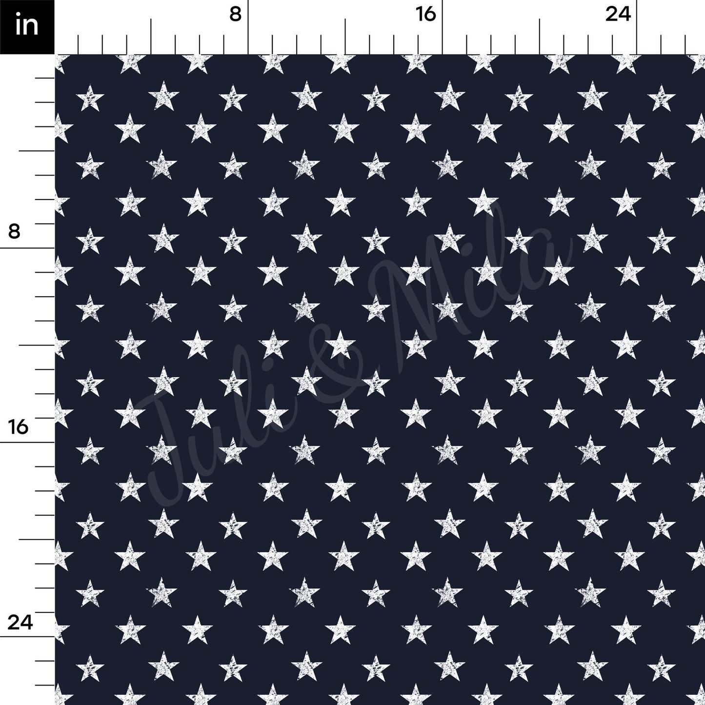 4th of July Navy Stars Patriotic Bullet Textured Fabric AA1533