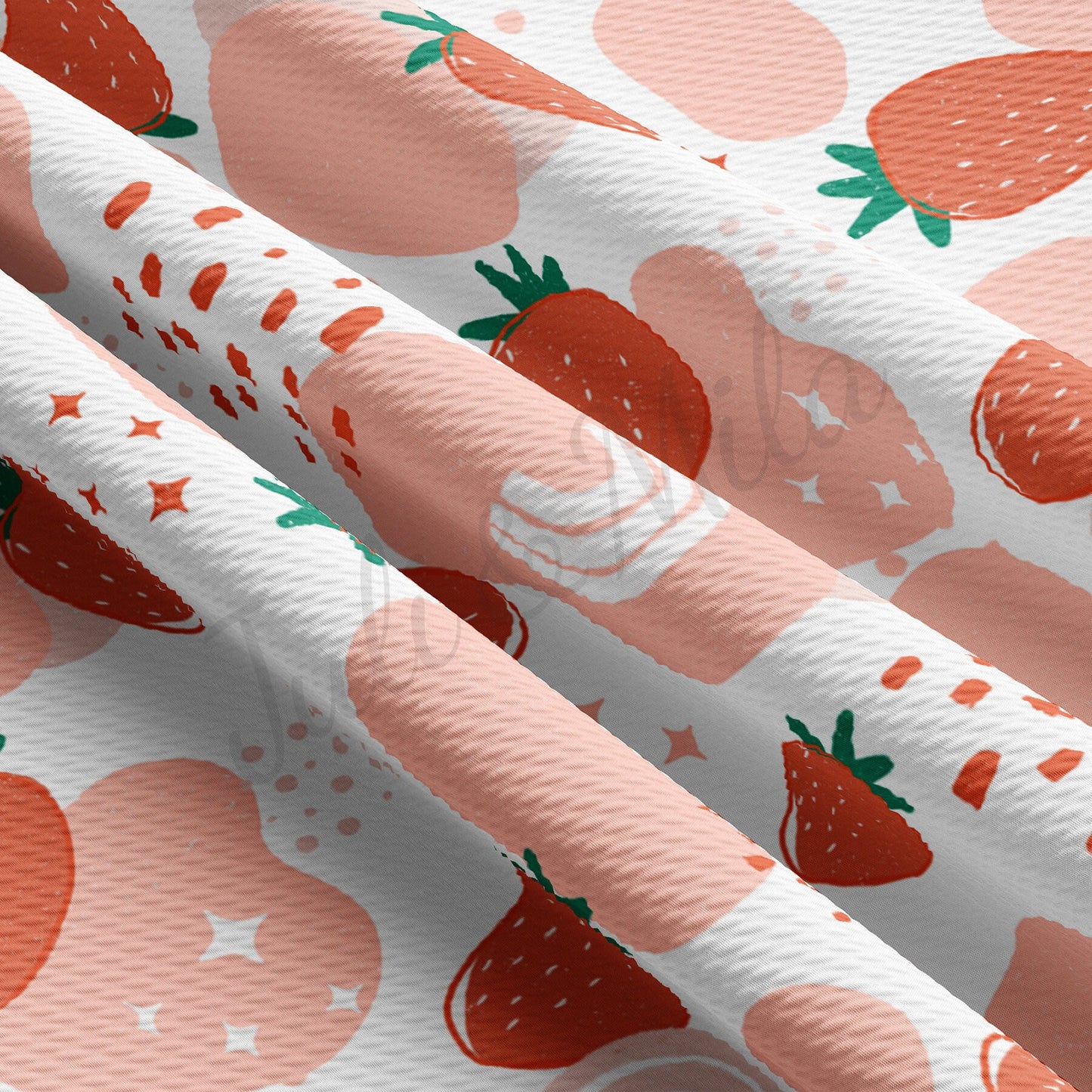 Strawberry  Bullet Textured Fabric AA1534