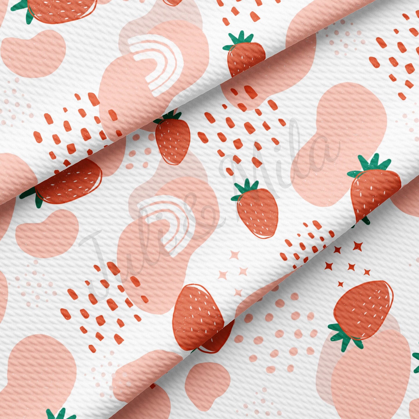 Strawberry  Bullet Textured Fabric AA1534