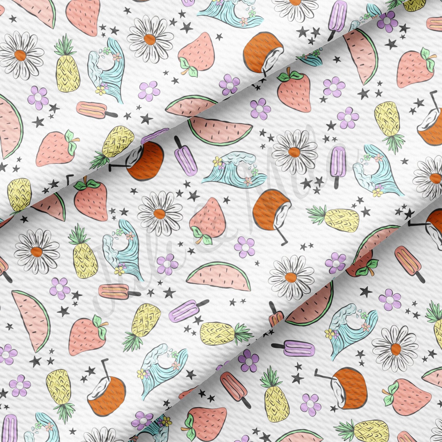 Summer Fruits  Bullet Textured Fabric AA1539